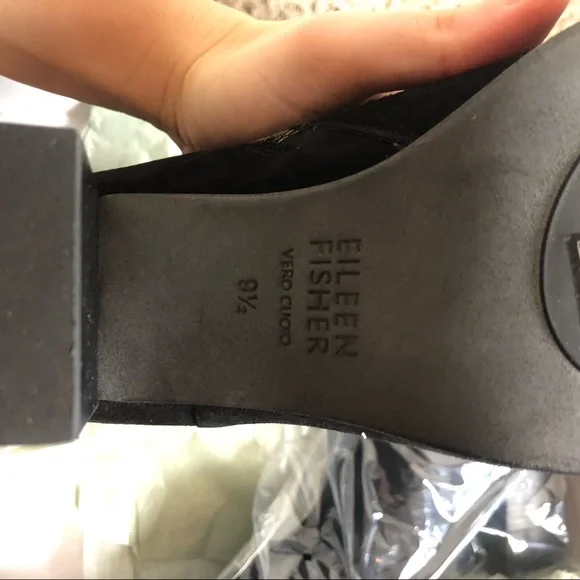NEW EILEEN FISHER Boots Cinch Suede Block Heel - Picture 9 of 12